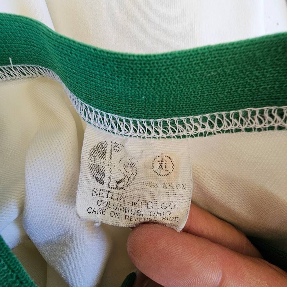 Vintage Betlin St. Mary Irish Jersey Shirt XL White Green Made USA Baseball Tee - Picture 7 of 9